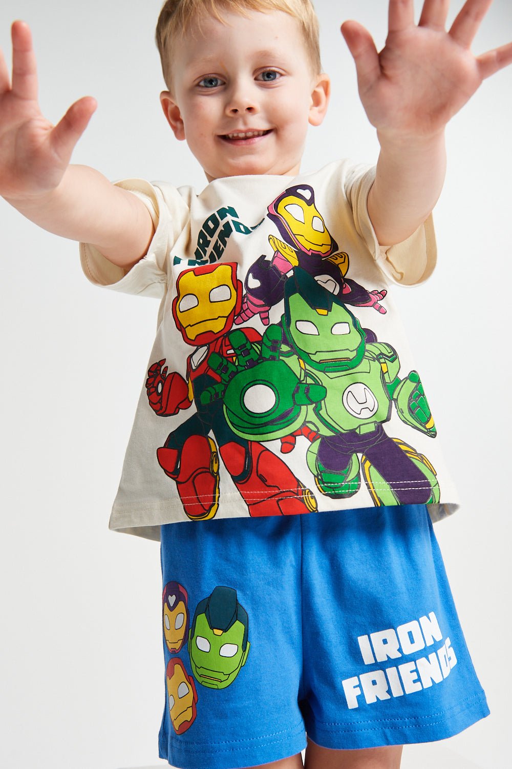 Marvel Iron Man And Friends Boys Short Pyjama Set - Brand Threads