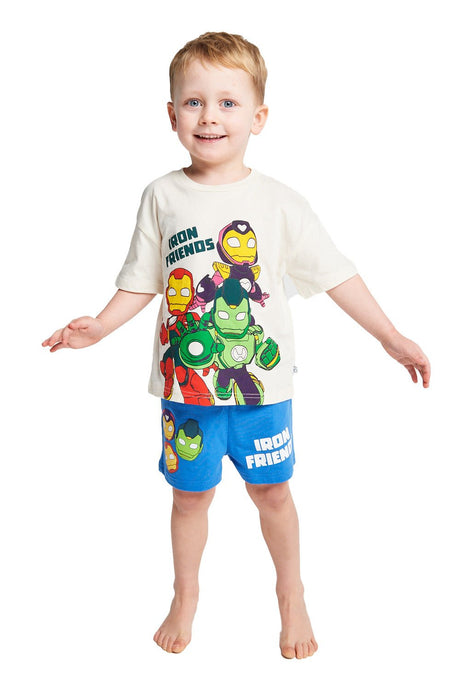 Marvel Iron Man And Friends Boys Short Pyjama Set - Brand Threads