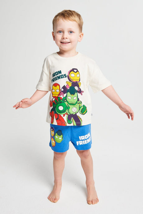 Marvel Iron Man And Friends Boys Short Pyjama Set - Brand Threads