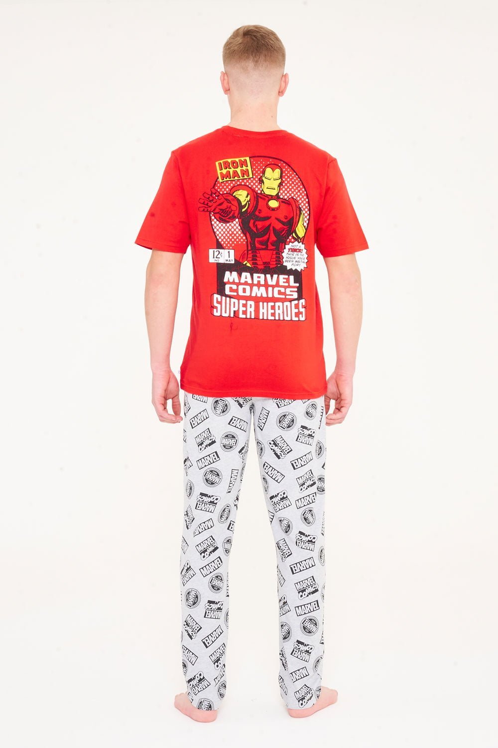 Marvel Iron Man Men's Organic Cotton/Recyceld Polyester Pyjamas - Brand Threads