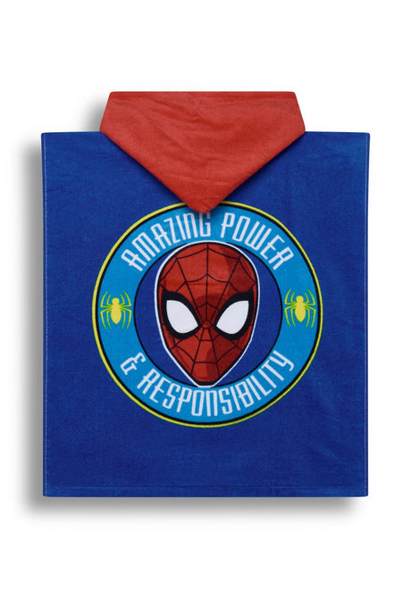 Marvel Spider - Man Boys Hooded Poncho - Brand Threads