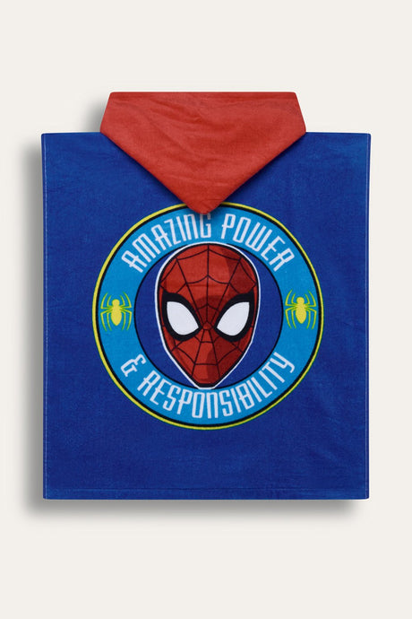 Marvel Spider - Man Boys Hooded Poncho - Brand Threads