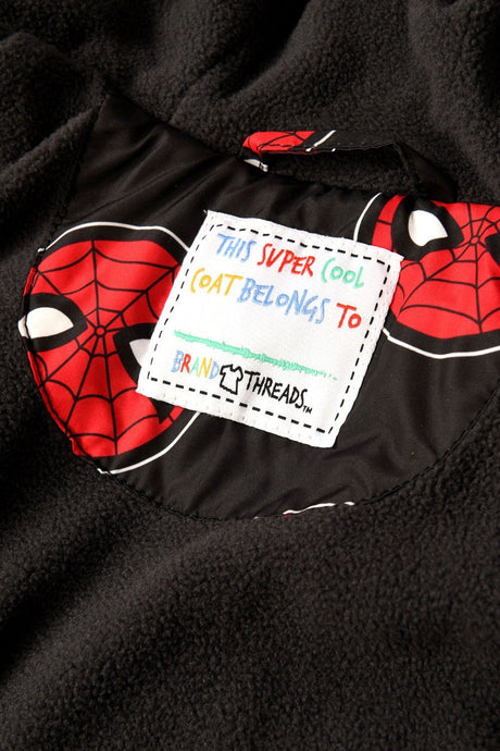 Marvel Spiderman Black Zip Coat - Brand Threads