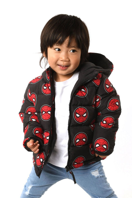 Marvel Spiderman Black Zip Coat - Brand Threads