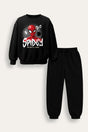 Marvel Spiderman Boys Black Sweatshirt and Jogger Set - Brand Threads