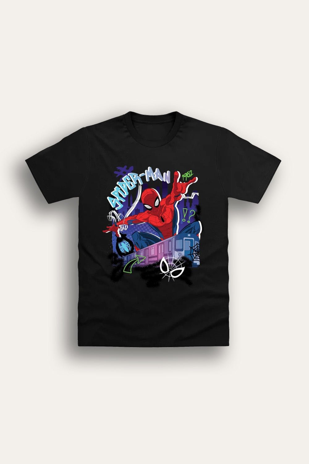 Marvel Spiderman Boys Black T-Shirt - Brand Threads