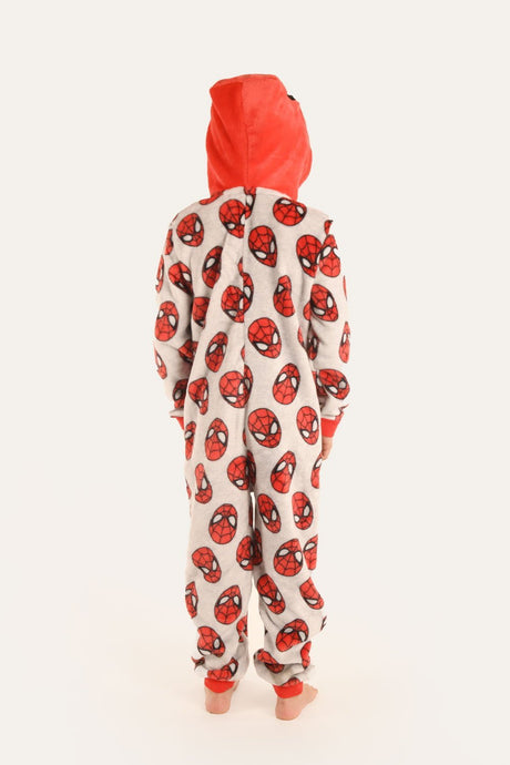 Marvel - Spiderman Boys Fleece Onesie - Brand Threads