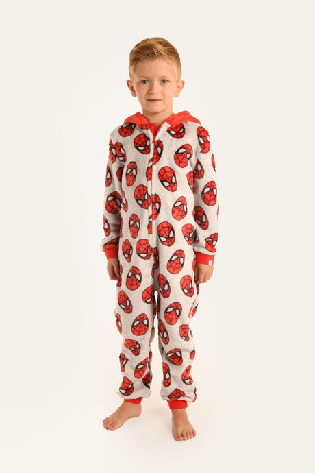 Marvel - Spiderman Boys Fleece Onesie - Brand Threads