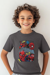 Marvel Spiderman Boys Grey T-Shirt - Brand Threads