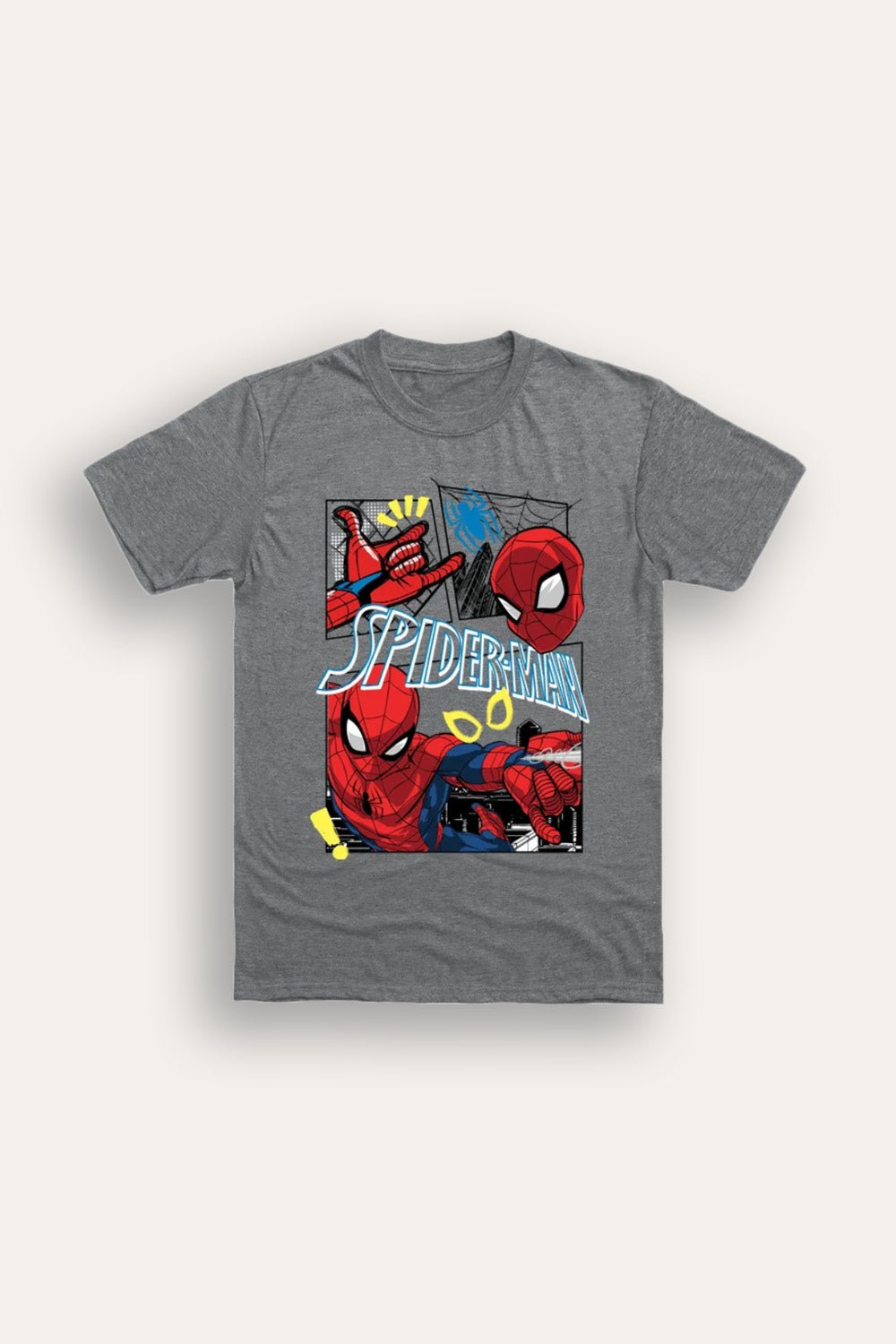 Marvel Spiderman Boys Grey T-Shirt - Brand Threads