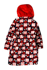 Marvel Spiderman Boys Hooded Fleece Dressing Gown - Brand Threads