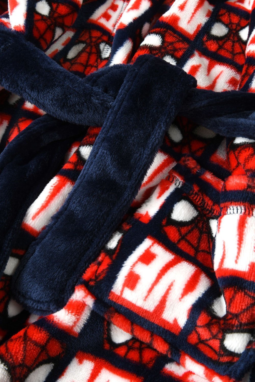 Marvel Spiderman Boys Hooded Fleece Dressing Gown - Brand Threads