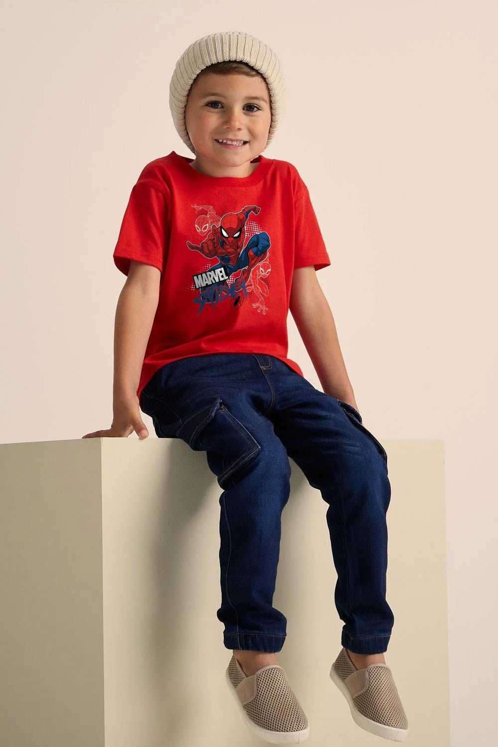 Marvel Spiderman Boys Red T-Shirt - Brand Threads