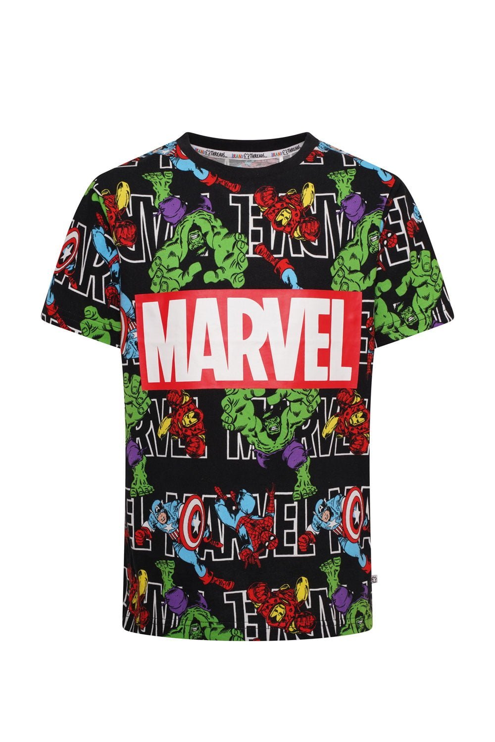 Marvel Superhero's Organic Cotton Black T-Shirt - Brand Threads