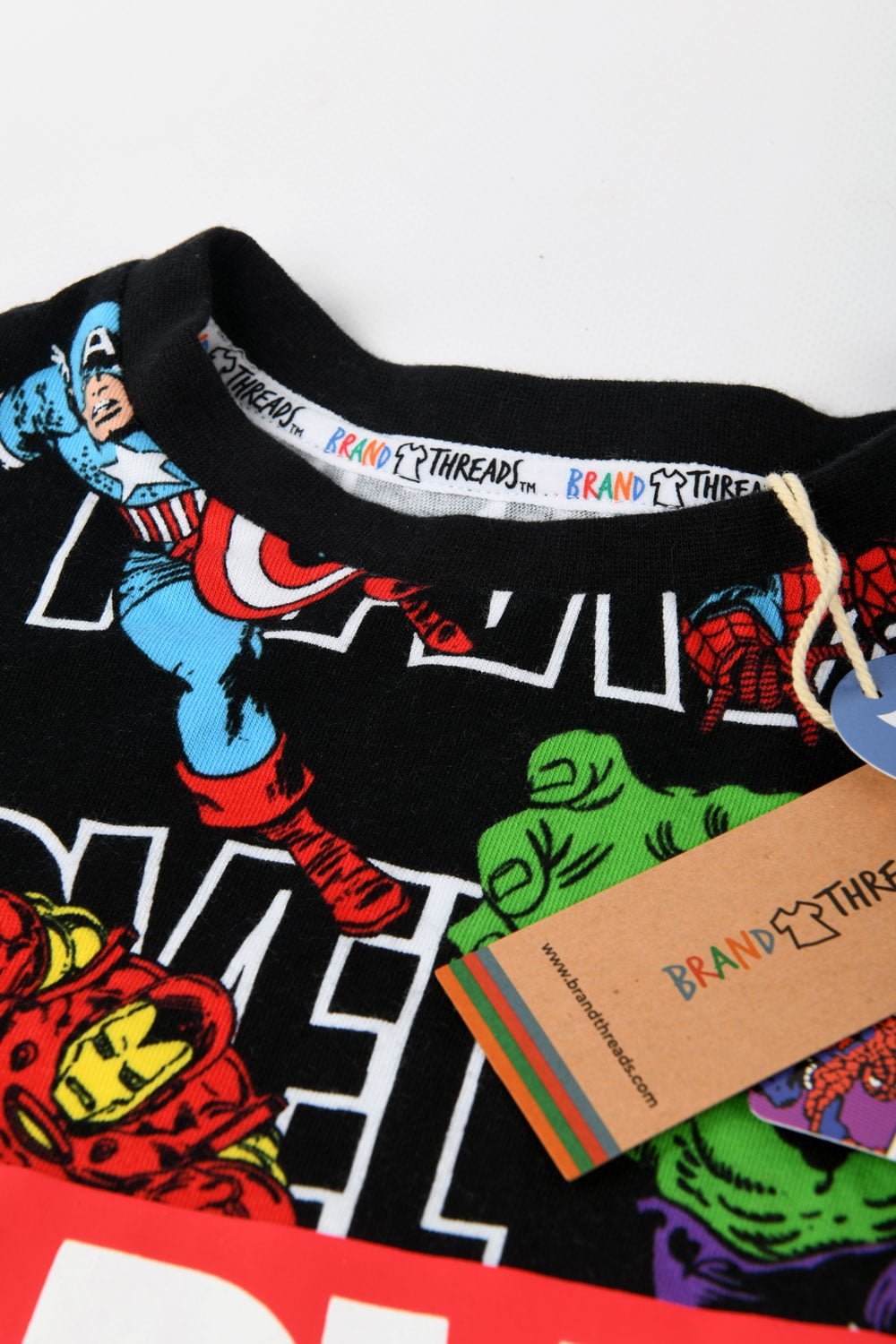 Marvel Superhero's Organic Cotton Black T-Shirt - Brand Threads