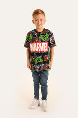 Marvel Superhero's Organic Cotton Black T-Shirt - Brand Threads