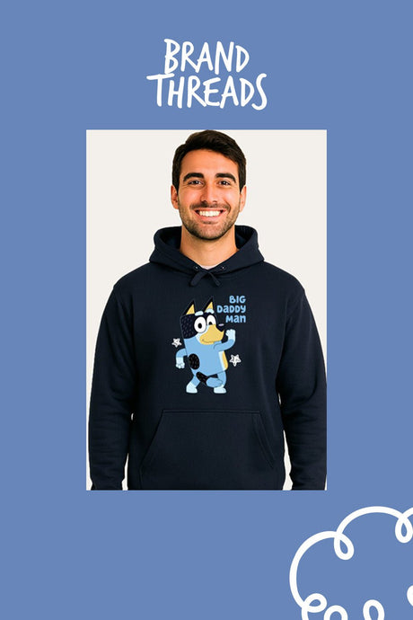 Men's Bluey Big Daddy Man Hoodie - Brand Threads