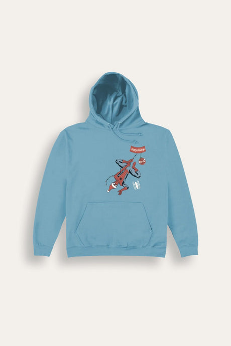 Mens Marvel Christmas Blue Hoodie - Brand Threads