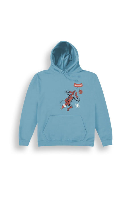 Mens Marvel Christmas Blue Hoodie - Brand Threads