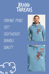 Mens Marvel Christmas Blue Hoodie - Brand Threads