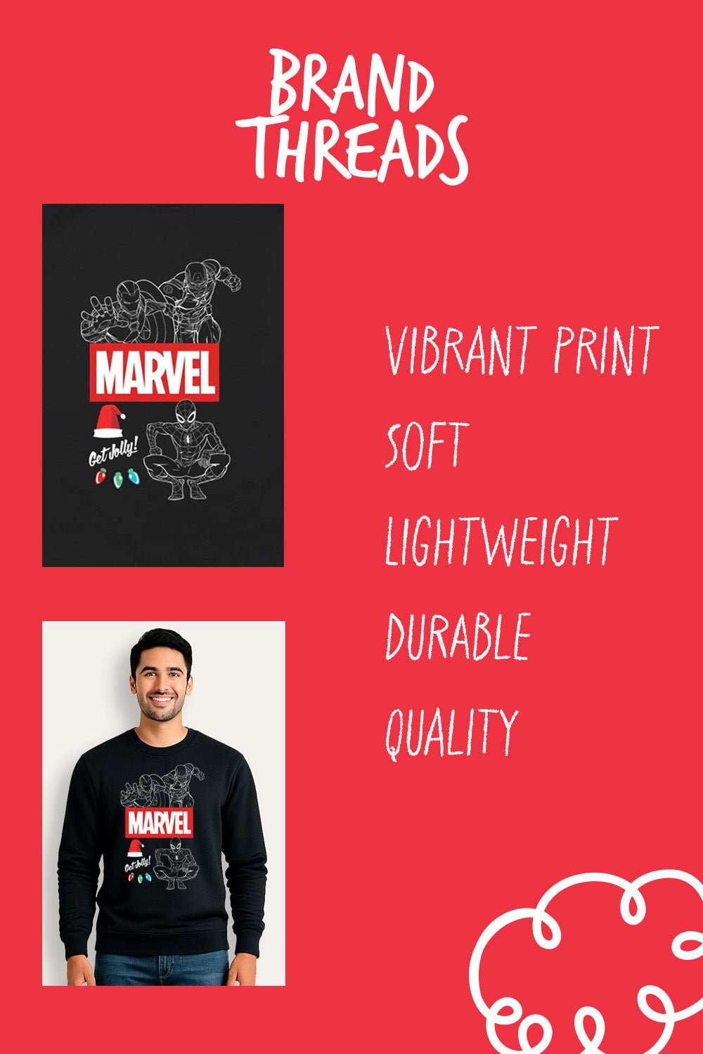 Mens Marvel Christmas Jumper - Brand Threads