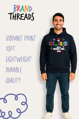 Mens Marvel Christmas Navy Hoodie - Brand Threads