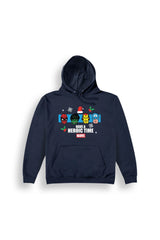 Mens Marvel Christmas Navy Hoodie - Brand Threads
