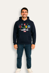 Mens Marvel Christmas Navy Hoodie - Brand Threads