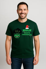Mens Marvel Green Christmas T-Shirt - Brand Threads