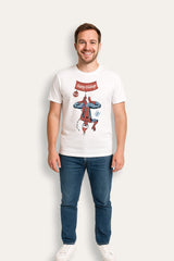 Mens Spiderman White Christmas T-Shirt - Brand Threads