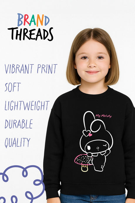 My Melody girls sweatshirt – long sleeve, fleece sweatshirt for girls - Brand Threads