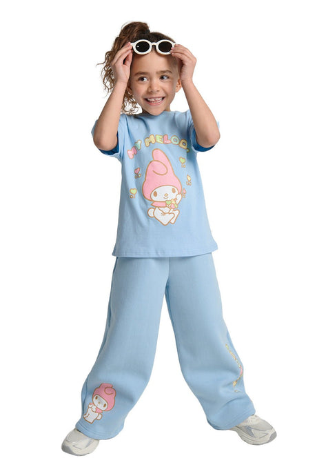 My Melody Girls T-Shirt & Wide Leg Jogger Set - Brand Threads