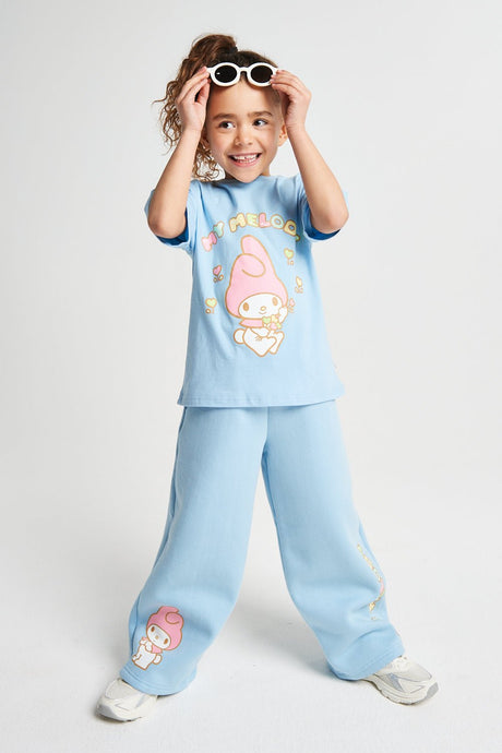 My Melody Girls T-Shirt & Wide Leg Jogger Set - Brand Threads