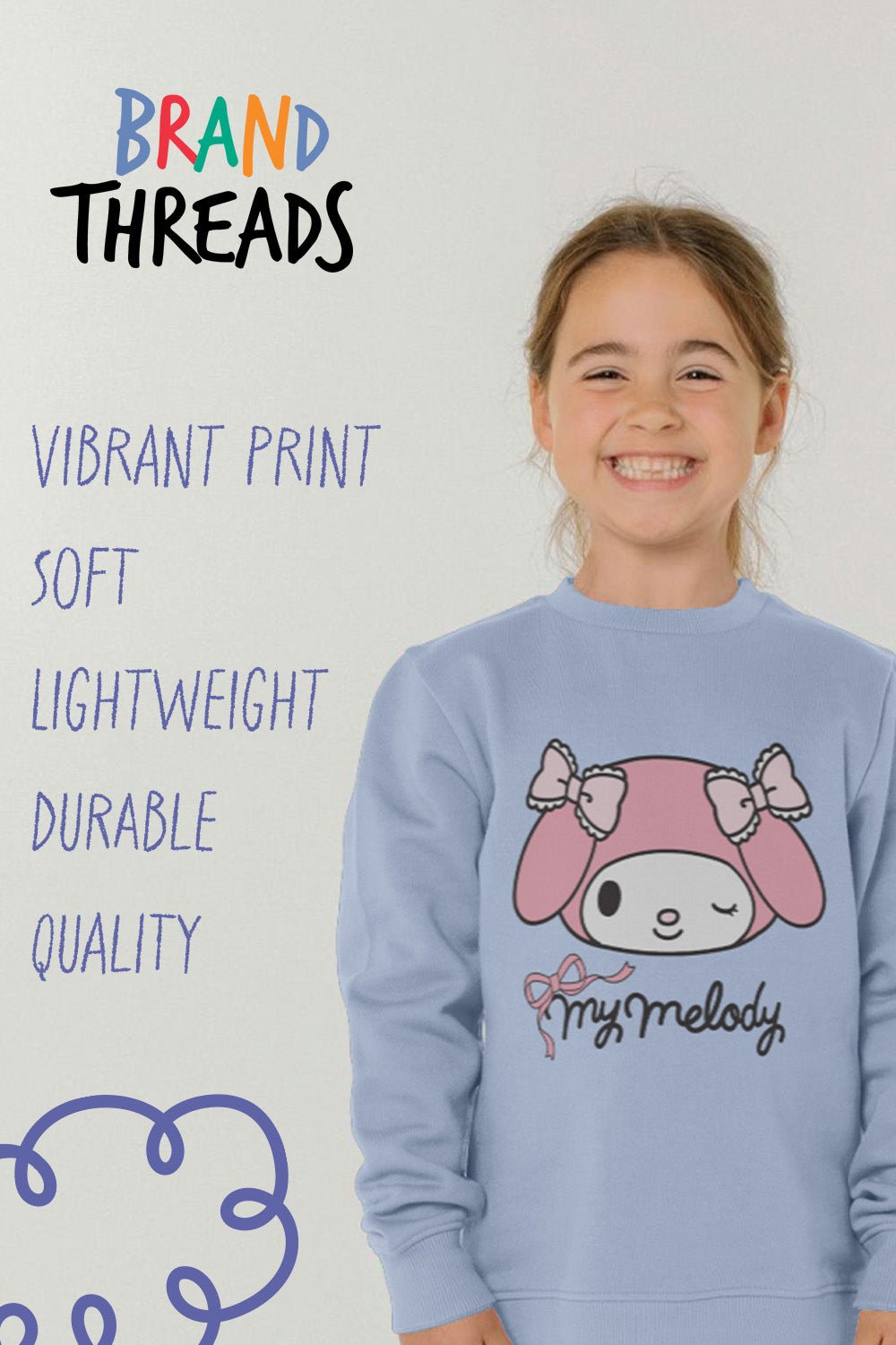 My Melody onesies for girls – cosy sweatshirt style - Brand Threads