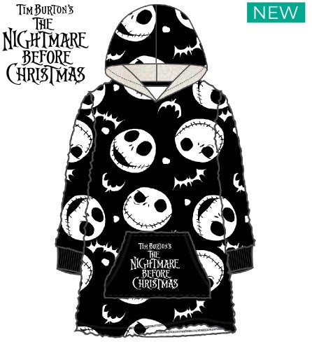 Nightmare Before Christmas Unisex Adults Hoodie Blanket - Brand Threads