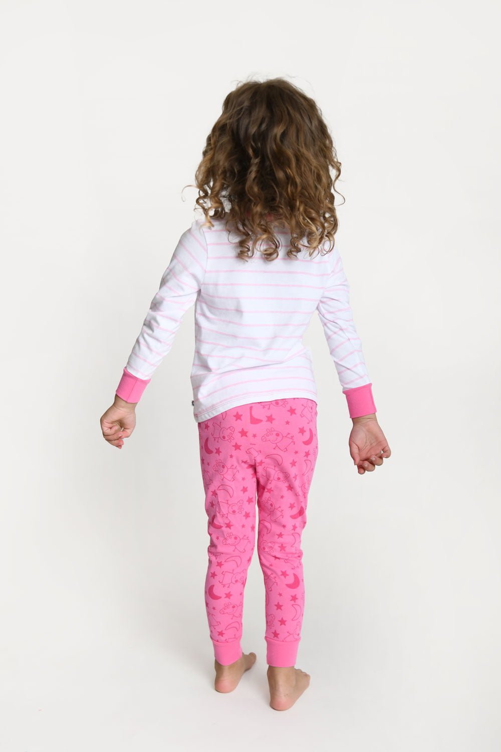 Peppa Pig Girls Full Length Pink Pyjamas - Brand Threads