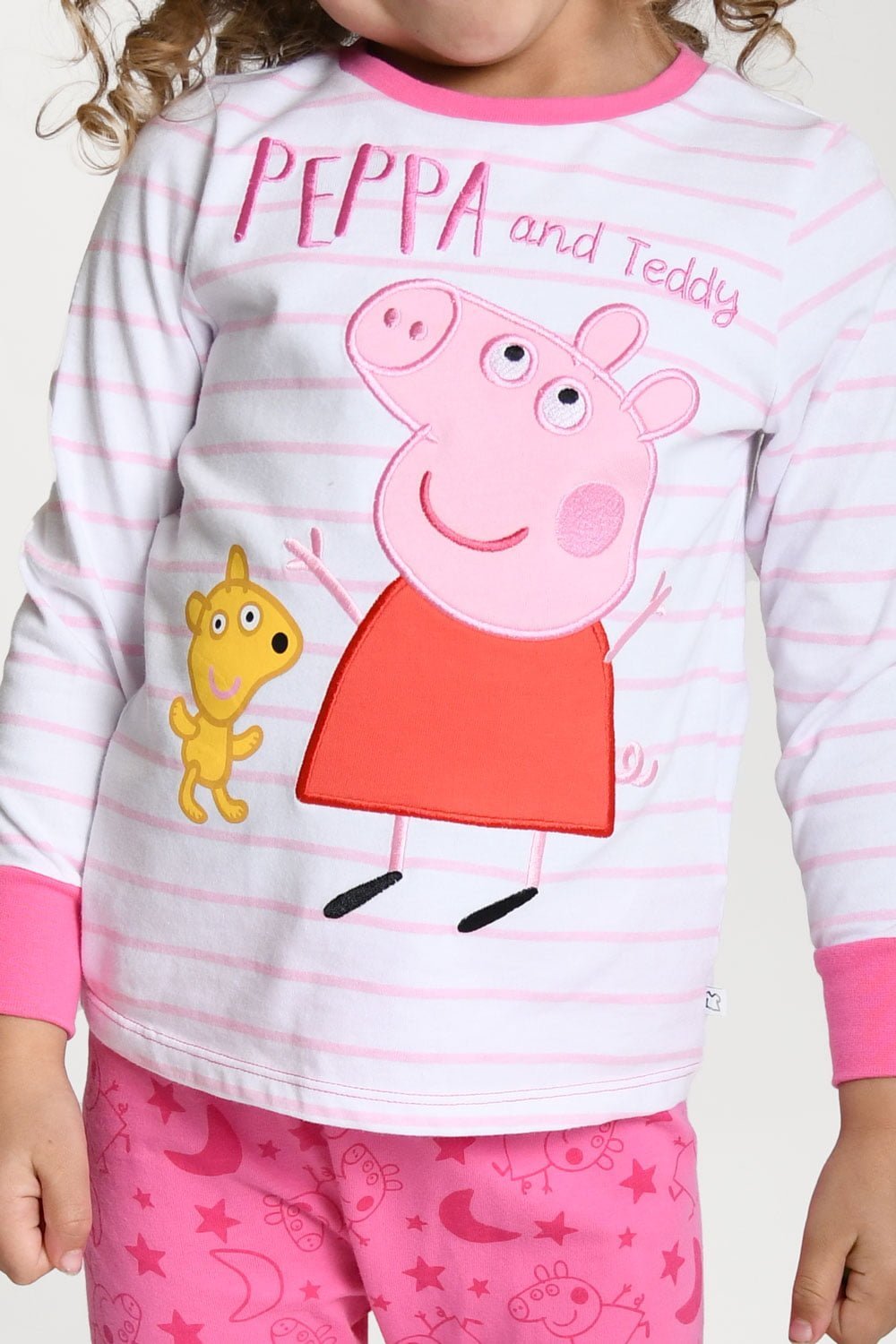 Peppa Pig Girls Full Length Pink Pyjamas - Brand Threads