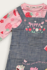 Peppa Pig Girls Pinafore Dress Set - Brand Threads