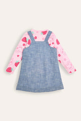 Peppa Pig Girls Pinafore Dress Set - Brand Threads