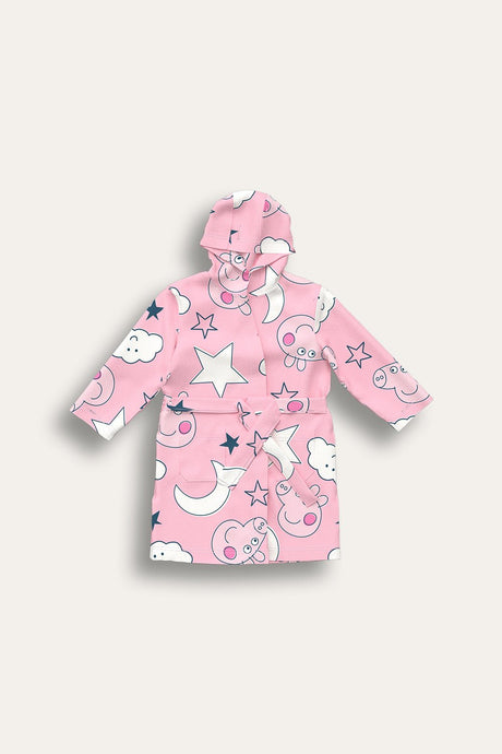 Peppa Pig Girls Pink Fleece Robe - Brand Threads