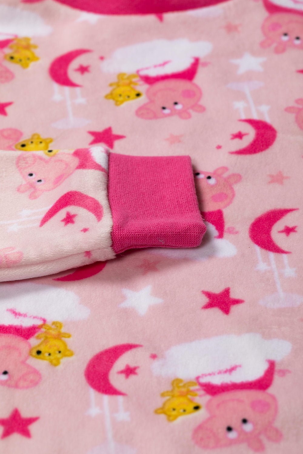 Peppa Pig Girls Pink Printed Fleece Pyjamas - Brand Threads