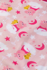 Peppa Pig Girls Pink Printed Fleece Pyjamas - Brand Threads