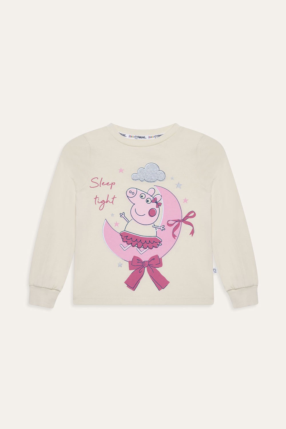 Peppa Pig Girls Pyjamas Long Sleeve Cotton Sleepwear Set - Brand Threads