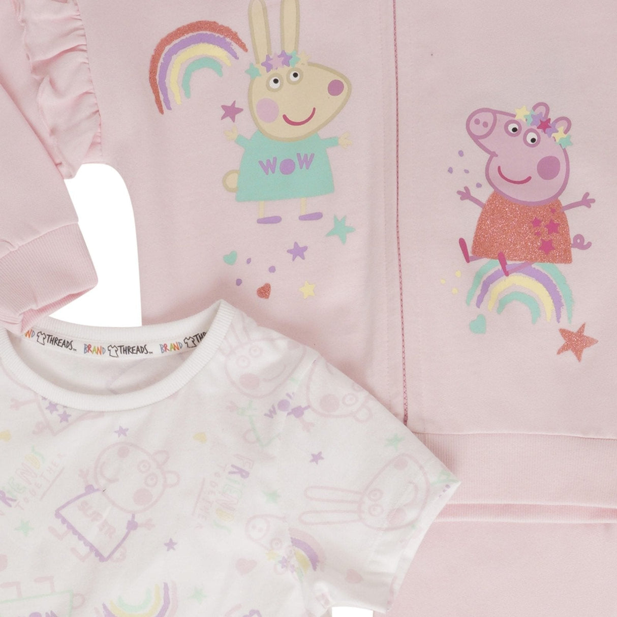 Peppa Pig Girls T - Shit & Hoodie Jogger Daywear Set - Brand Threads