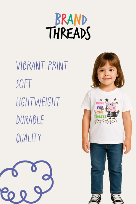 Peppa Pig Girls White Halloween T-Shirt - Brand Threads