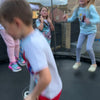 kids jumping around on trampoline in pyjamas