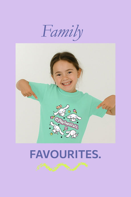Sanrio Cinnamoroll Girls Mint T-Shirt Short Sleeve Cotton Tee - Brand Threads