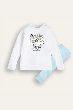 Sanrio Cinnamoroll Girls White Pyjama Set - Brand Threads