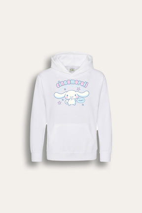 Sanrio Cinnamoroll Kids’ Hoodie – White Cotton Hooded Sweatshirt - Brand Threads