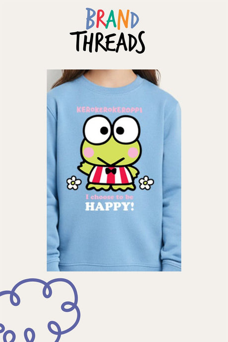 Sanrio Keroppi Girls Sweatshirt - Brand Threads
